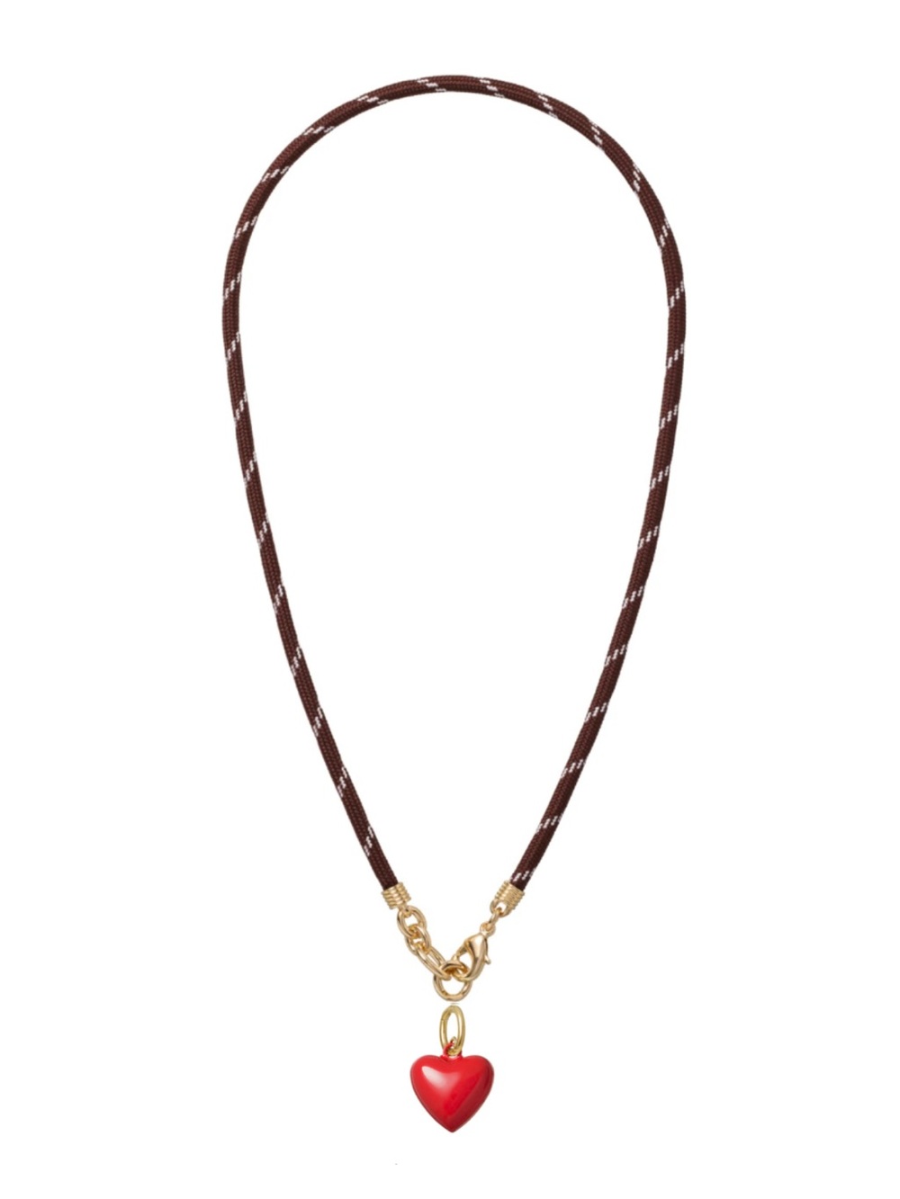 Roxanne Assoulin The Happy Cord
Charm Necklace Brown Cord Red Charm